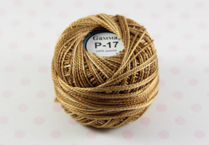 Пряжа Ирис меланж 100% хлопок 10г 82м Р-17 коричневый-св.коричневый