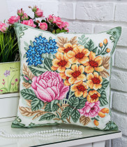 Набор для вышивания " PANNA" PD- 1695 ( ПД- 1695 ) " Подушка Цветочный перезвон" 