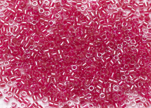 Бисер Япония MIYUKI Delica цилиндр 10/0 5 г DBM-0914 сверкающий темно-розовый кристалл с цветной линией